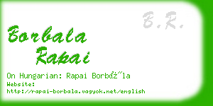 borbala rapai business card